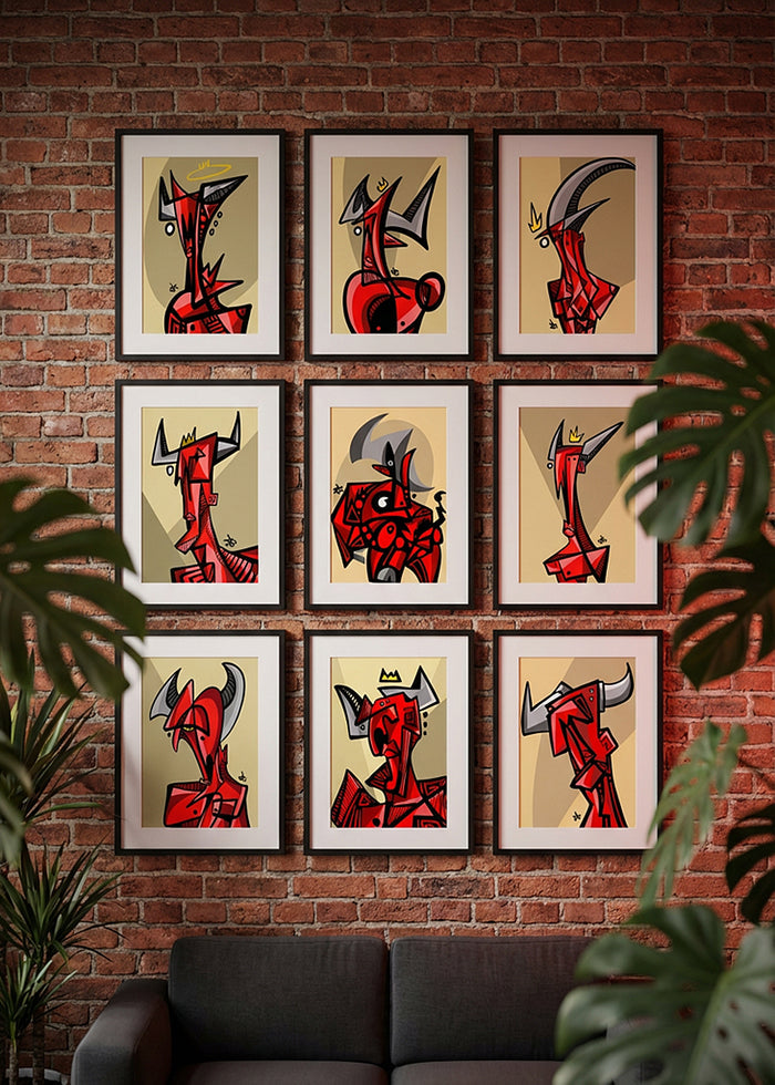 Belial IX (2025) | Cubist Demon Art Print