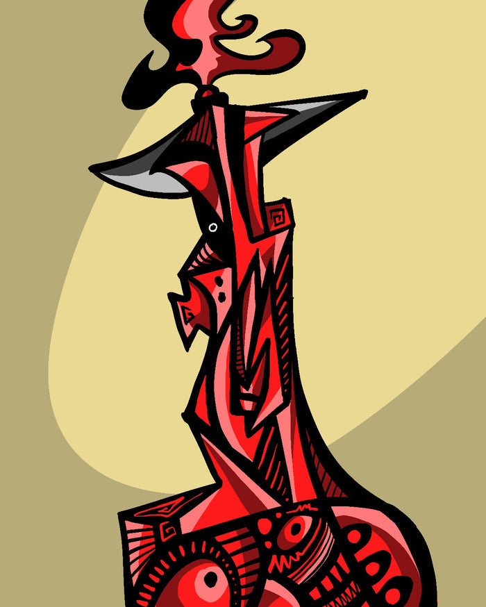 Belial VII (2024) | Cubist Demon Art Print