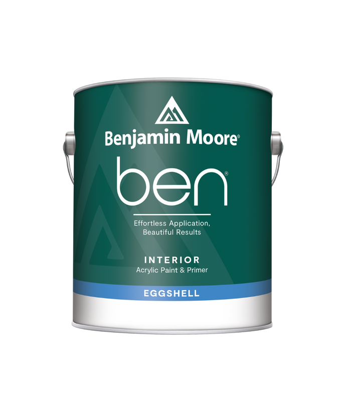 Benjamin Moore ben Interior Eggshell paint available at Gleco Paints in PA.