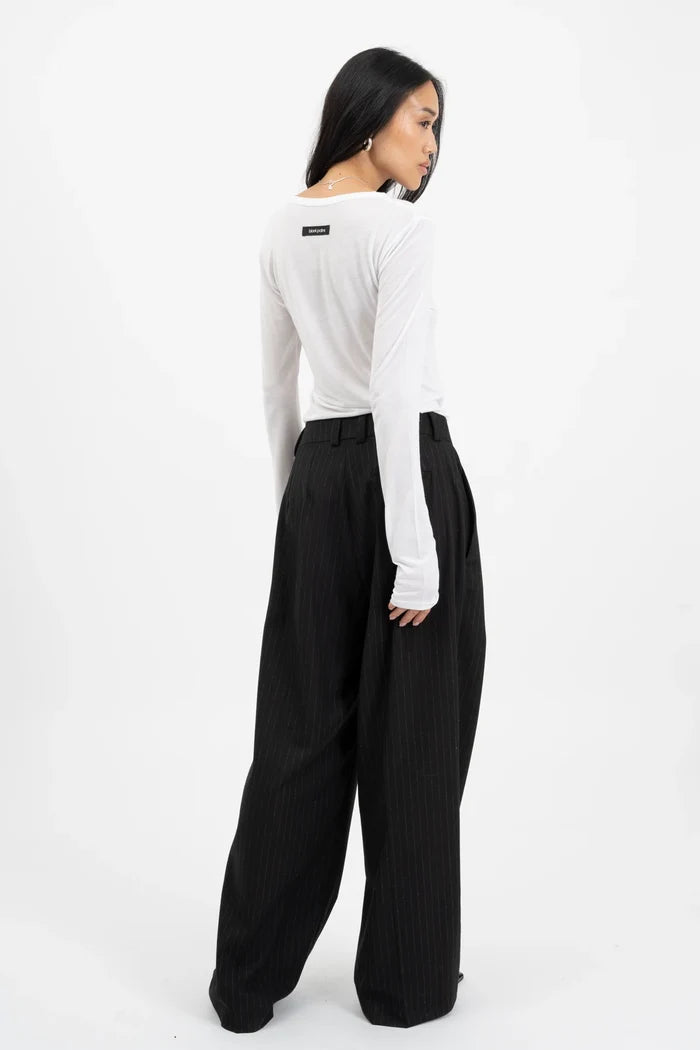 BENJA Flares Pinstripe Black