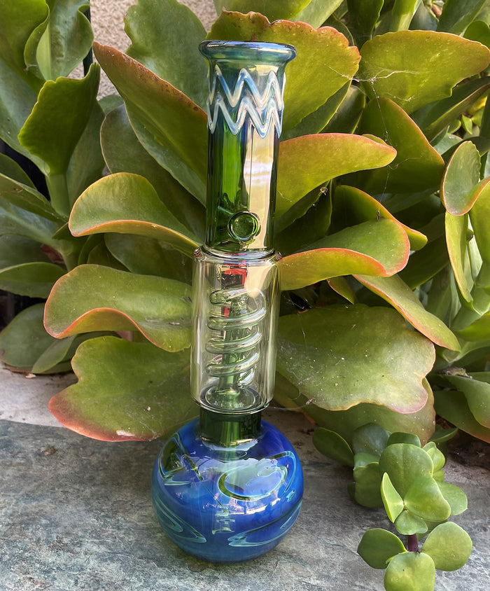 Best 11.5" Thick Glass Bong Ice Catcher 14mm Male Thick Glass Diamond Bowl