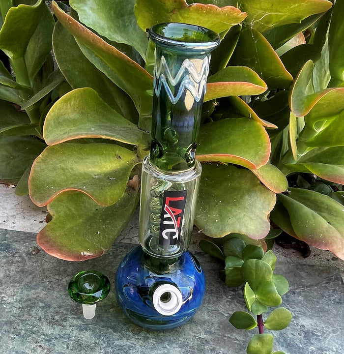 Best 11.5" Thick Glass Bong Ice Catcher 14mm Male Thick Glass Diamond Bowl