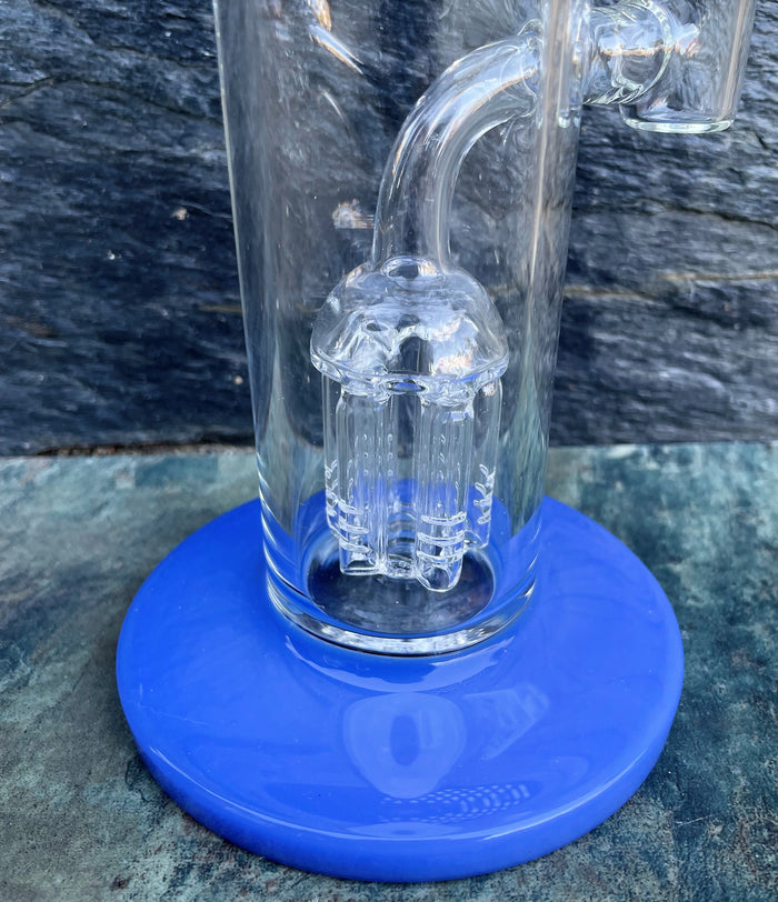 Best 14.5" Straight Thick Glass Rig Tree Arm Perc 2 - 14mm Bowls