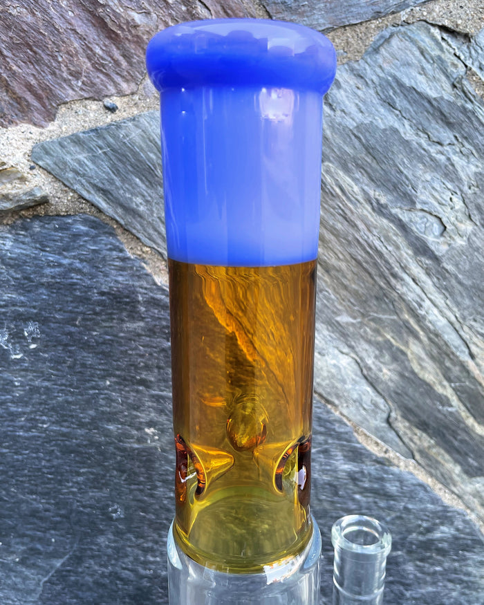 Best 14.5" Straight Thick Glass Rig Tree Arm Perc 2 - 14mm Bowls