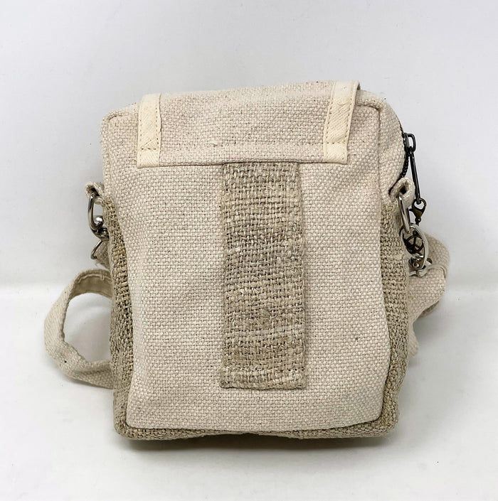 Best Quality Hemp Crossbody Bag w/Functional Glass Pendant Necklace Volo Brand