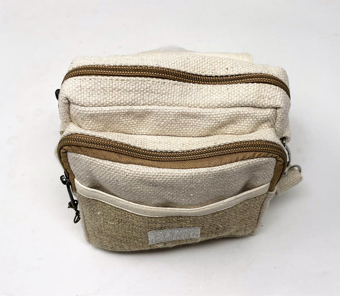Best Quality Hemp Crossbody Bag w/Functional Glass Pendant Necklace Volo Brand