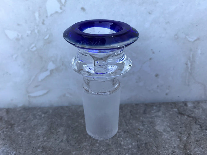 Best Thick Glass 18mm Male Blue Ring Herb Bowl