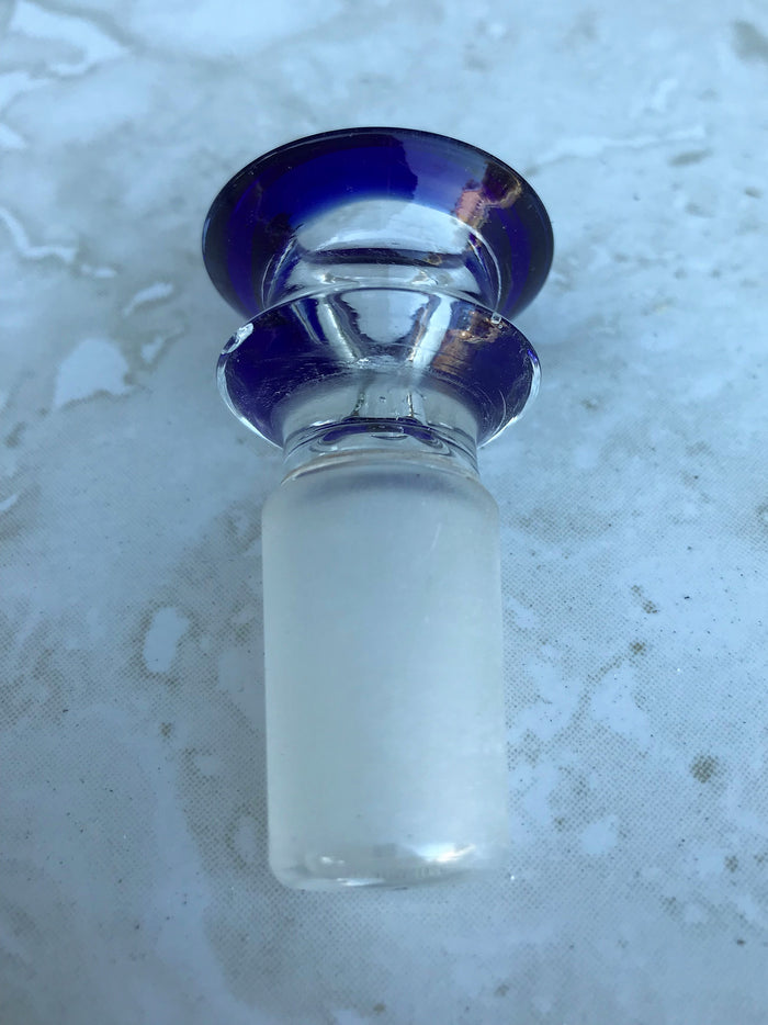Best Thick Glass 18mm Male Blue Ring Herb Bowl