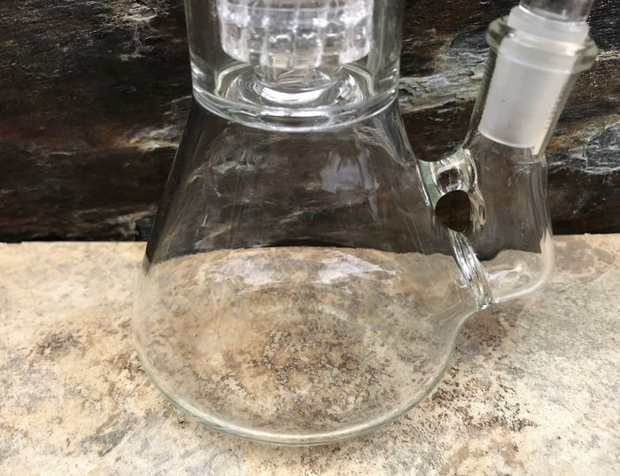 Best thick Glass 8.5" Beaker Rig Shower & Dome Perc Ice Catchers 14mm Bowl - Ice