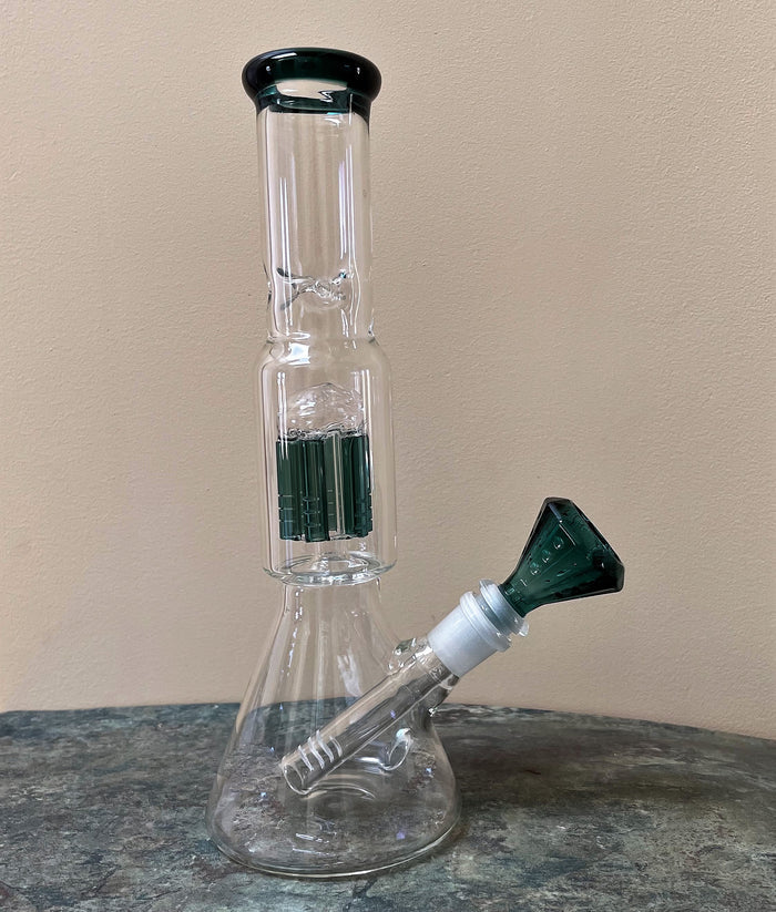 Best Thick Glass Beaker 10.5" Bong 6 Arm Tree Perc 14mm Bowl
