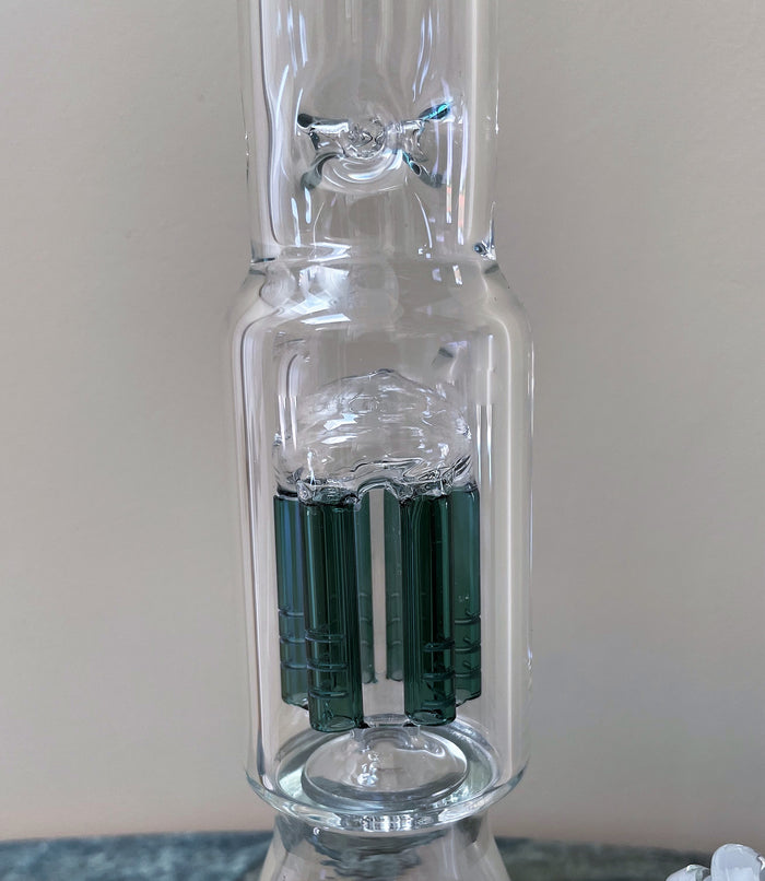 Best Thick Glass Beaker 10.5" Bong 6 Arm Tree Perc 14mm Bowl