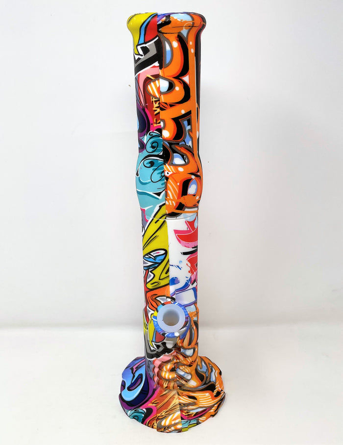 Best Thick Silicone Detachable Unbreakable 14.5" Bong Cool Graphics
