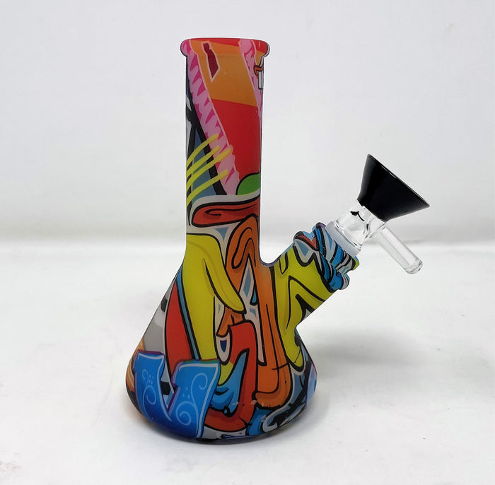 Best Thick Silicone Glow in the Dark Mini 5" Bong Graphic Design