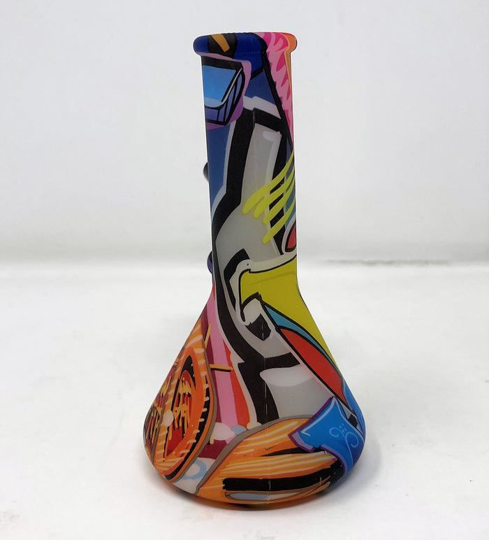 Best Thick Silicone Glow in the Dark Mini 5" Bong Graphic Design