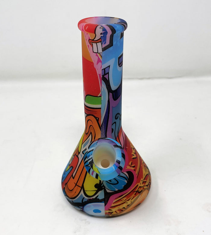 Best Thick Silicone Glow in the Dark Mini 5" Bong Graphic Design