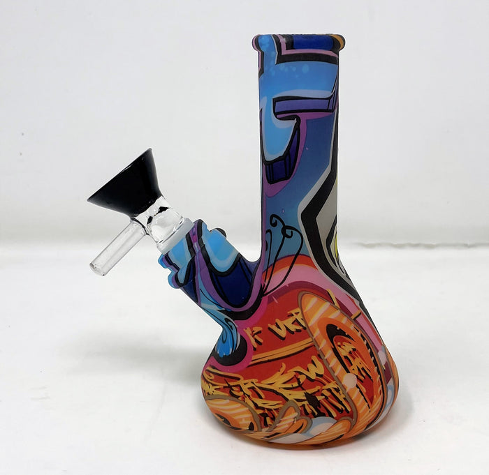 Best Thick Silicone Glow in the Dark Mini 5" Bong Graphic Design