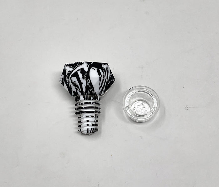 Best unbreakable Detachable Silicone 8.5" Bong w/Skull Graphic Design