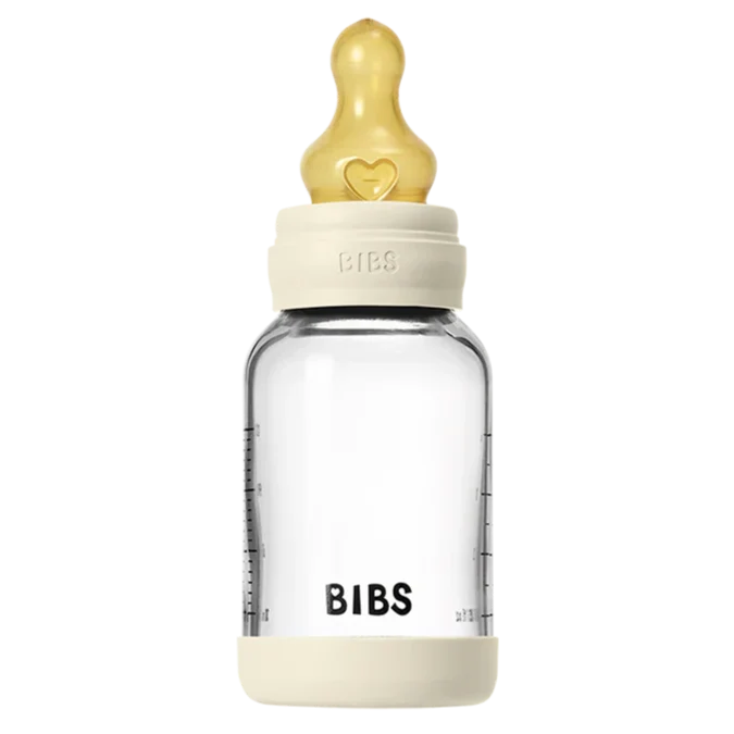 Bibs Glass Baby Bottle Complete Set 120ml - Latex