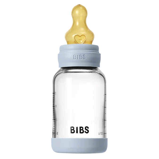 Bibs Glass Baby Bottle Complete Set 120ml - Latex