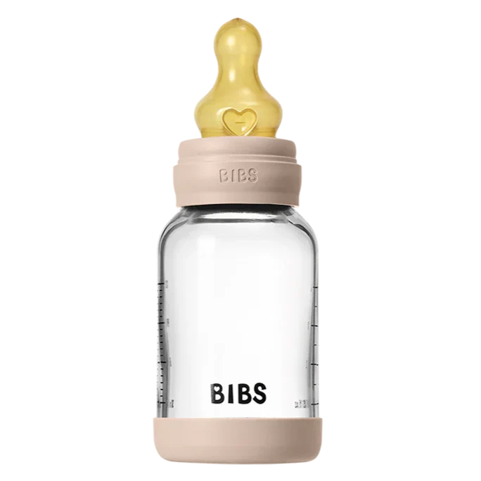 Bibs Glass Baby Bottle Complete Set 120ml - Latex