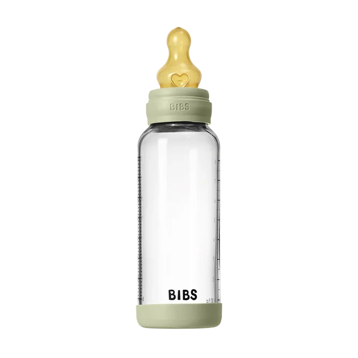 Bibs Glass Baby Bottle Complete Set 240ml - Latex