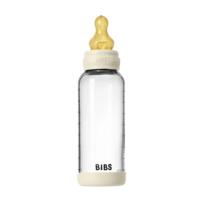 Bibs Glass Baby Bottle Complete Set 240ml - Latex