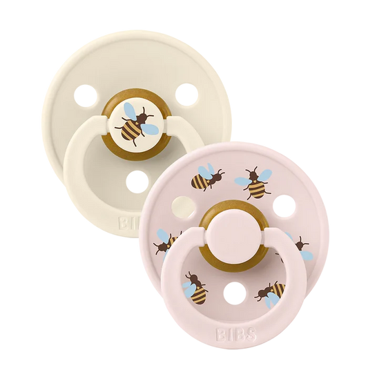 Bibs Round Natural Dummy Pacifier - Urban Garden - Bumblebee Ivory Mix