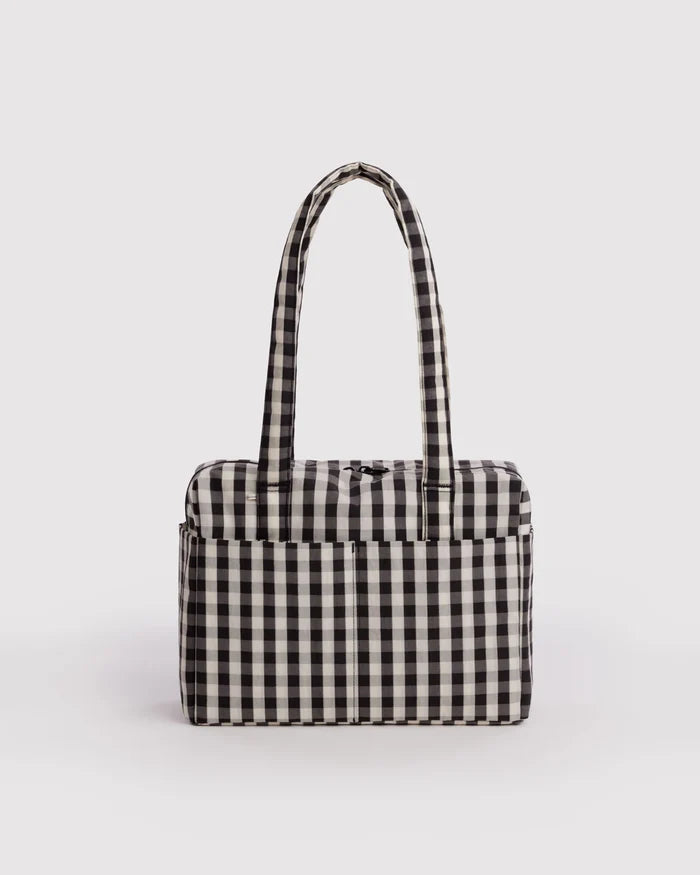 Black & Cream Gingham Everyday Cloud Bag