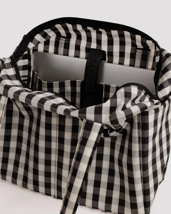 Black & Cream Gingham Everyday Cloud Bag