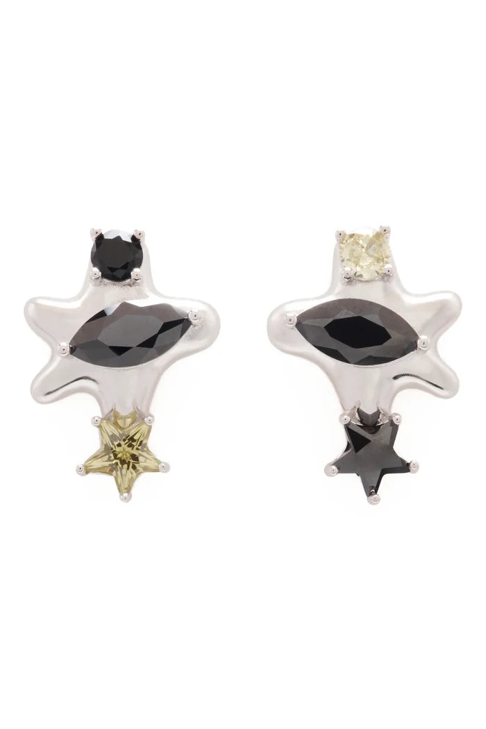 Black Diamond Olive Constellation Studs