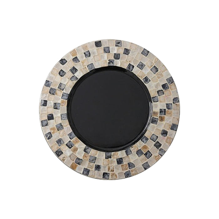 Black Plaid Pearl Under Plates