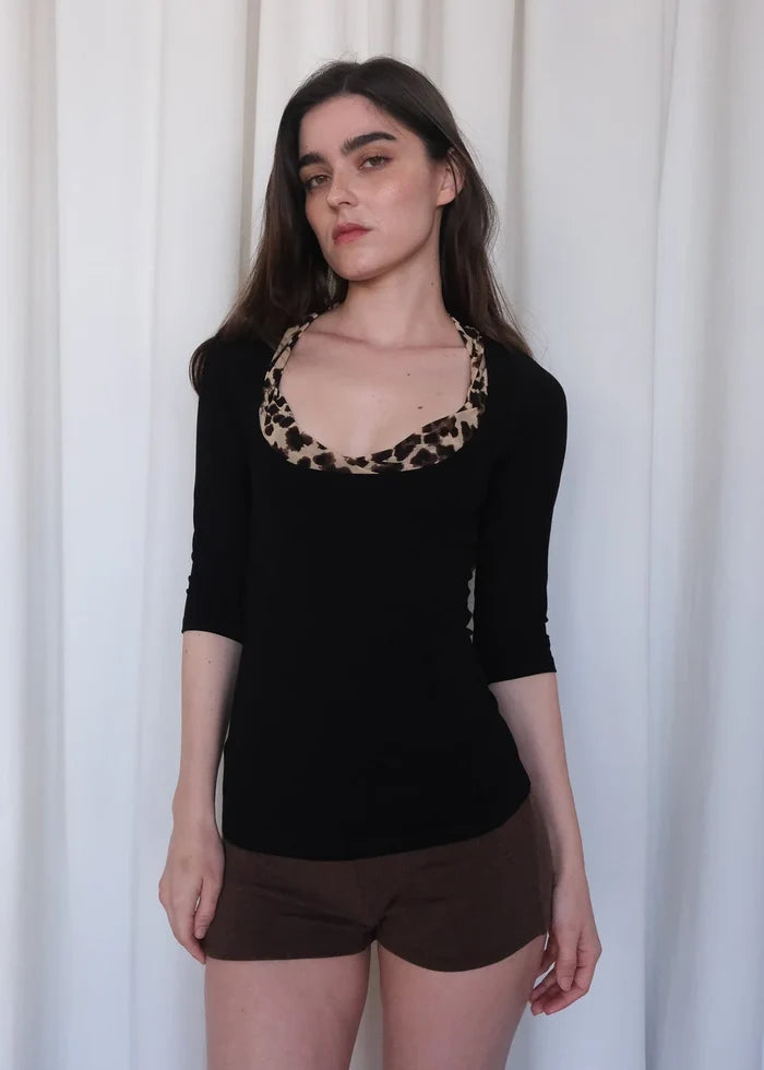 Black Thompson Top