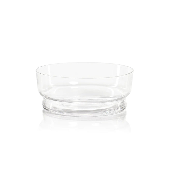 The ZODAX BLOWN GLASS BOWL is a clear, round 500 ml bowl with a thick base, ideal for storage, shown empty against a plain white background.