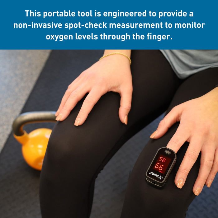 BodyMed Fingertip Pulse Oximeter, LED Display - BDMOXMTRBLK - LL Medico