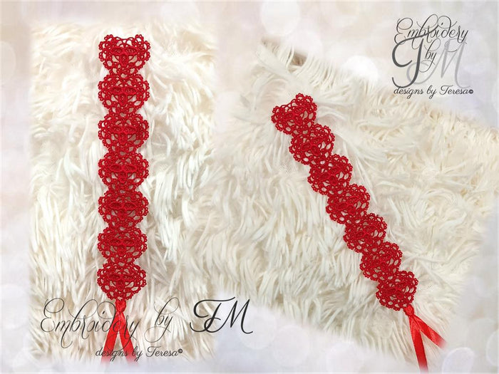 Bookmark hearts/5x7 hoop