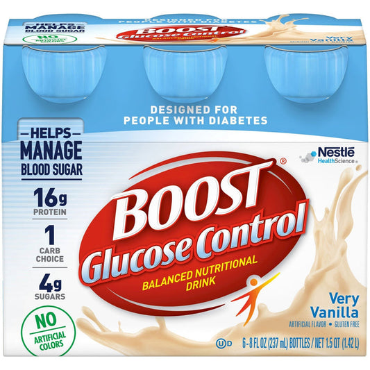 Boost Glucose Control Nutritional Drink, Very Vanilla, 8 oz - 00041679157800-Single - LL Medico