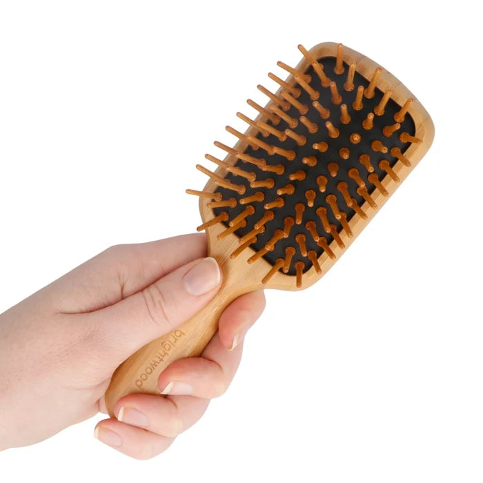 Brightwood Bamboo Paddle Hair Brush - Travel & Kids Size