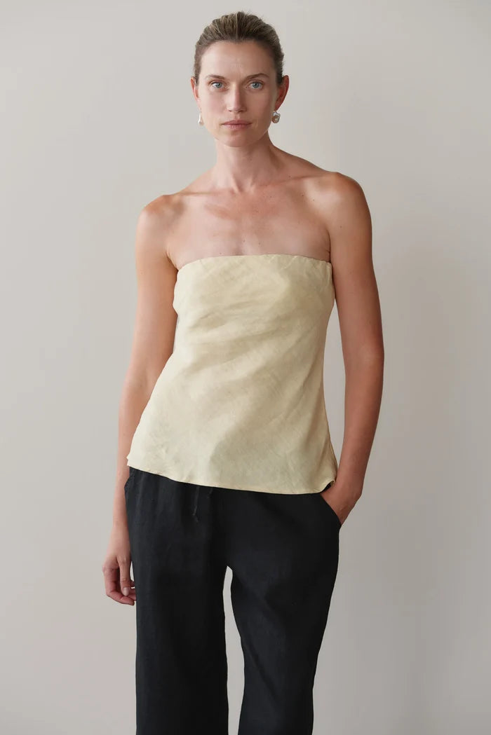 Butter Linen Tube Top