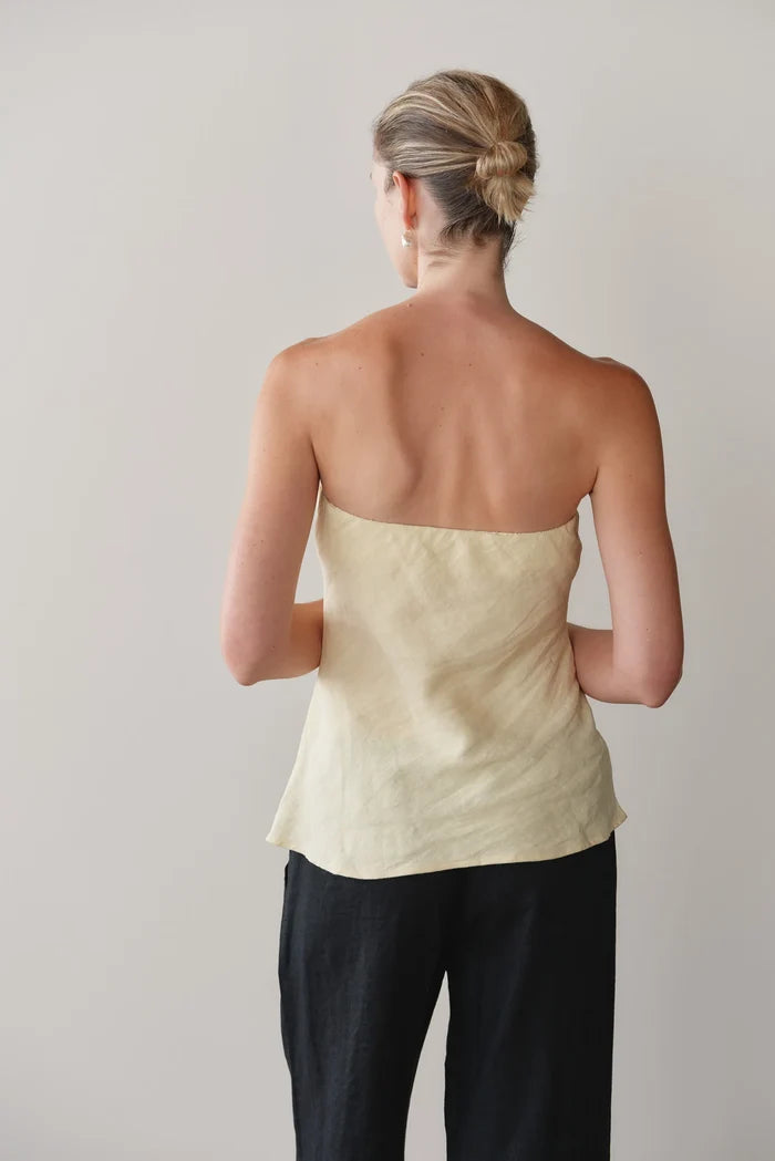Butter Linen Tube Top