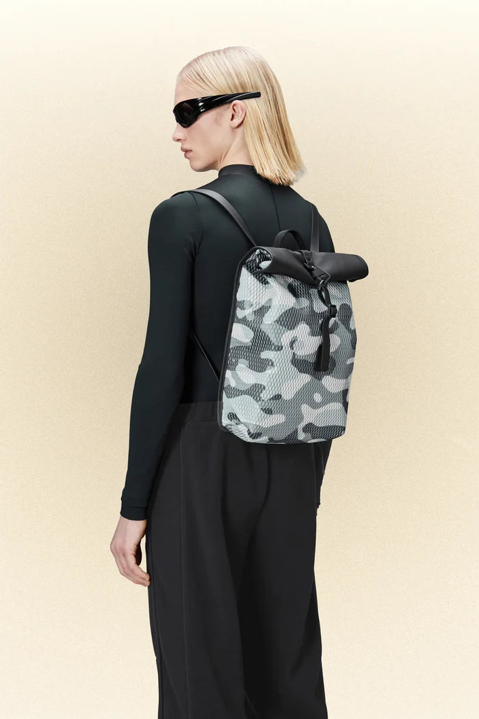 Camo Mesh Mini Rolltop Rucksack