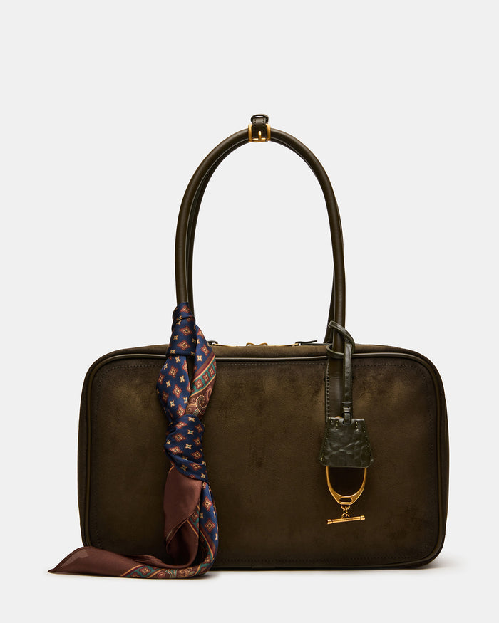 CANDIE Olive Tubular Strap Shoulder Handbag | Steve Madden
