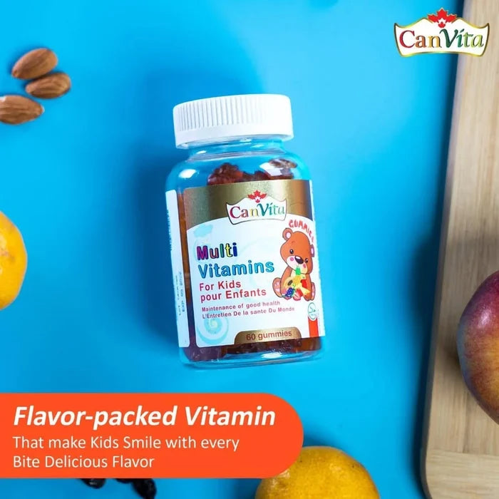 Canvita Kids Multivitamin Gummies - 60 Gummies (Halal), Multivitamin Supplements