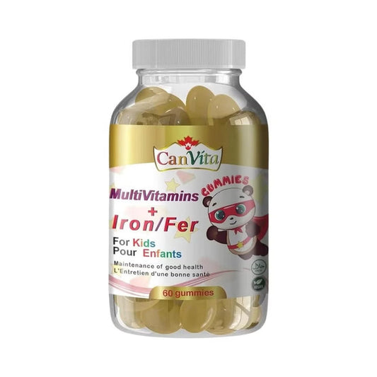 Canvita Kids Multivitamin + Iron Gummies - 60 Gummies (Halal), Multivitamin Supplements