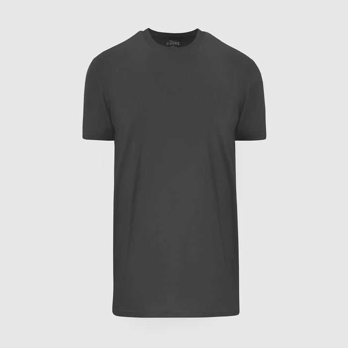 Carbon Tall Active Crew Neck 2.0 T-shirt, laid flat, classic silhouette.