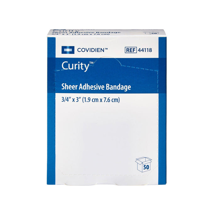 Cardinal Health Curity Sheer Adhesive Strip, ¾ x 3 Inch