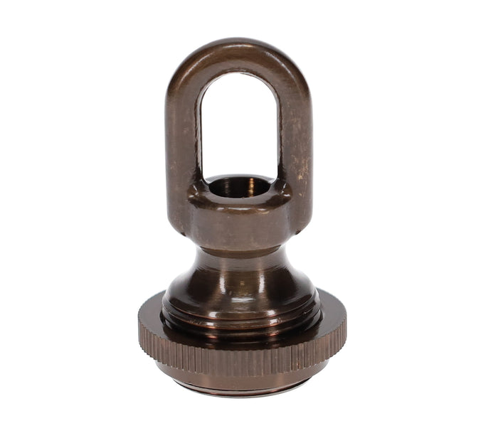 Cast Brass Screw Collar Loop, Tap 1/4IP, Slips 1-1/16" Hole, Antique Bronze Finish (10996B)