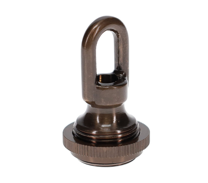 Cast Brass Screw Collar Loop, Tap 1/4IP, Slips 1-1/16" Hole, Antique Bronze Finish (10996B)