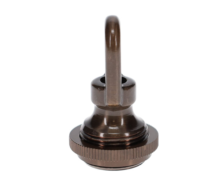Cast Brass Screw Collar Loop, Tap 1/4IP, Slips 1-1/16" Hole, Antique Bronze Finish (10996B)