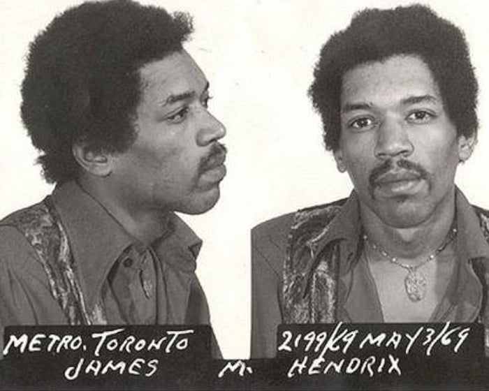 Jimi Hendrix Mugshot