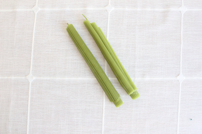 Celery Beeswax Candles set of 2